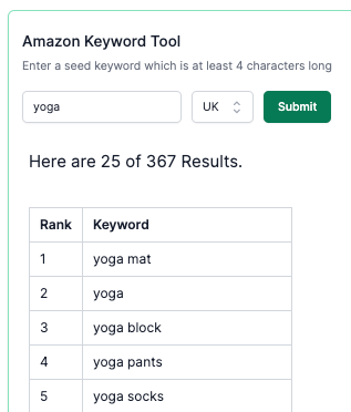 AMALYTIX Keyword Tool - free Amazon tool