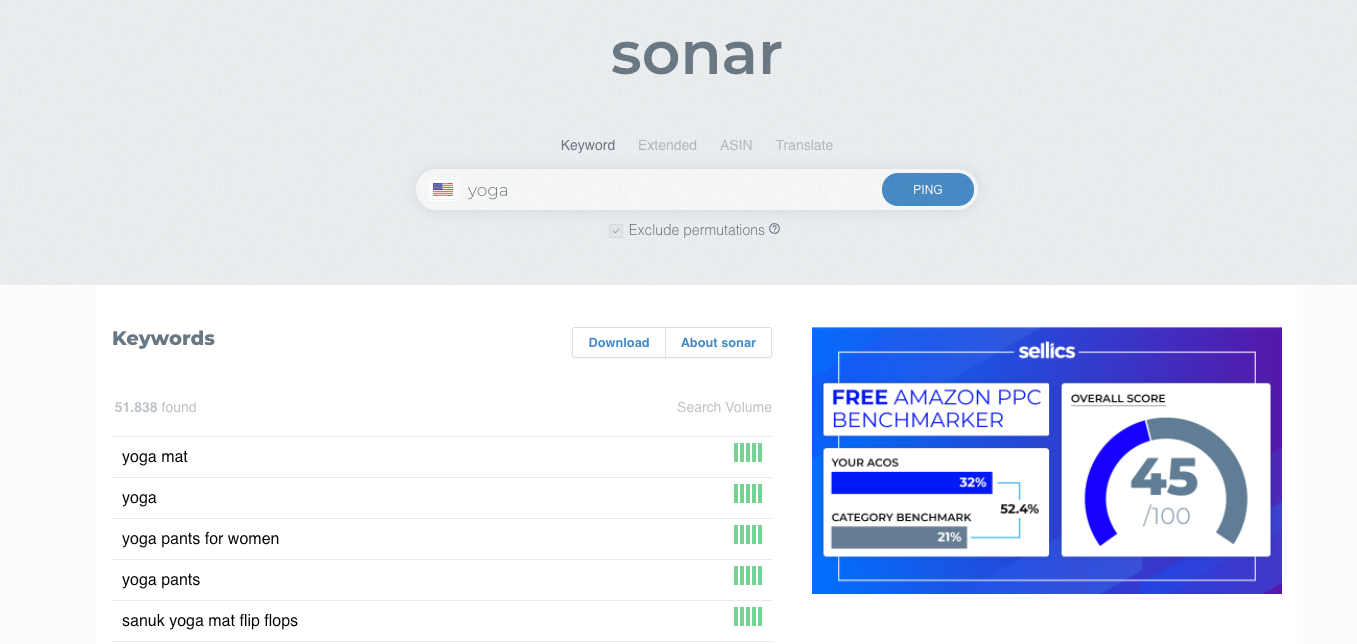 Sonar - free Amazon tool