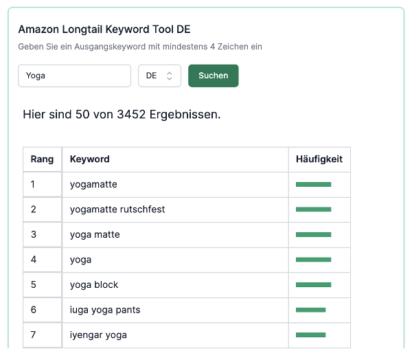 AMALYTIX Longtail Keyword Tool - kostenloses Amazon Tool