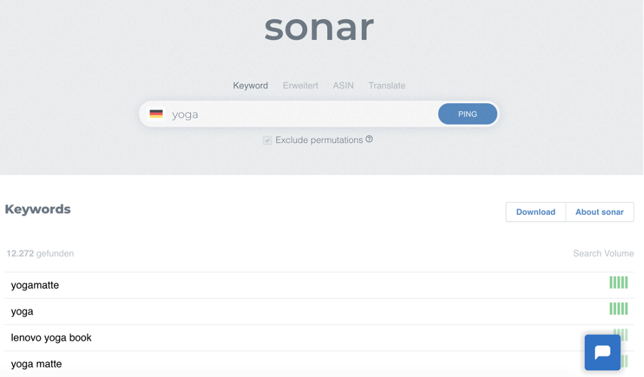 Sonar - kostenloses Amazon Tool