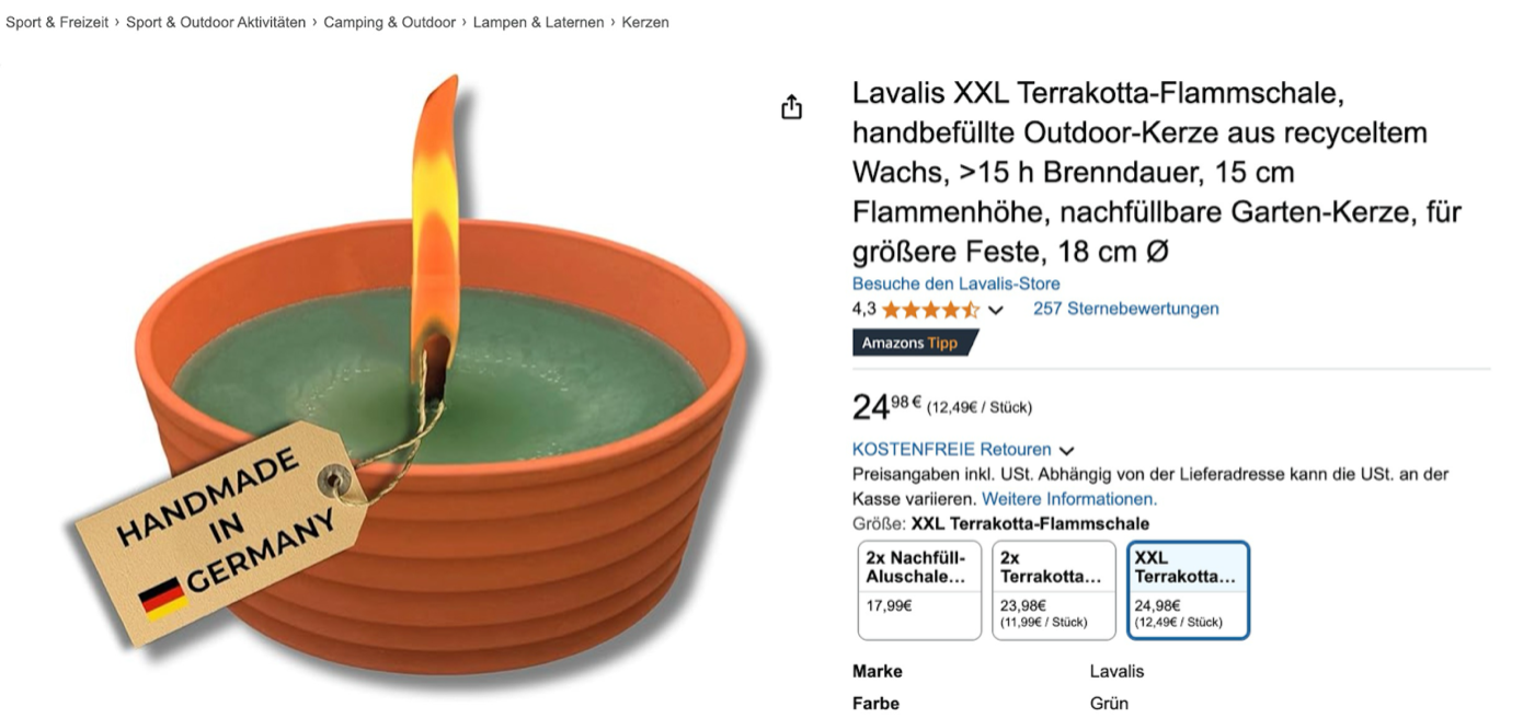 Produktbeispiel Lavalis zu Titeländerungen 1/2