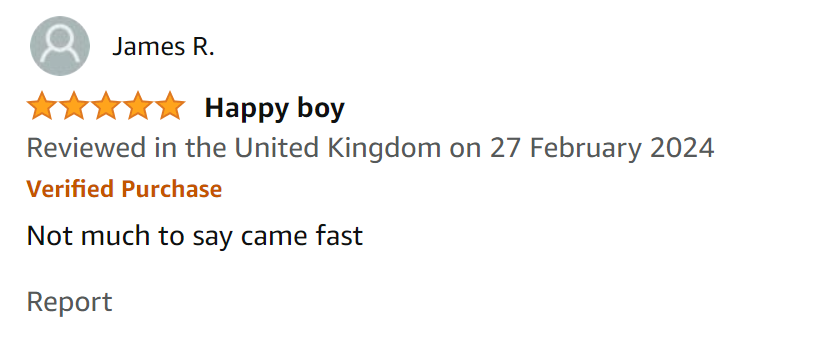Amazon Positive product review