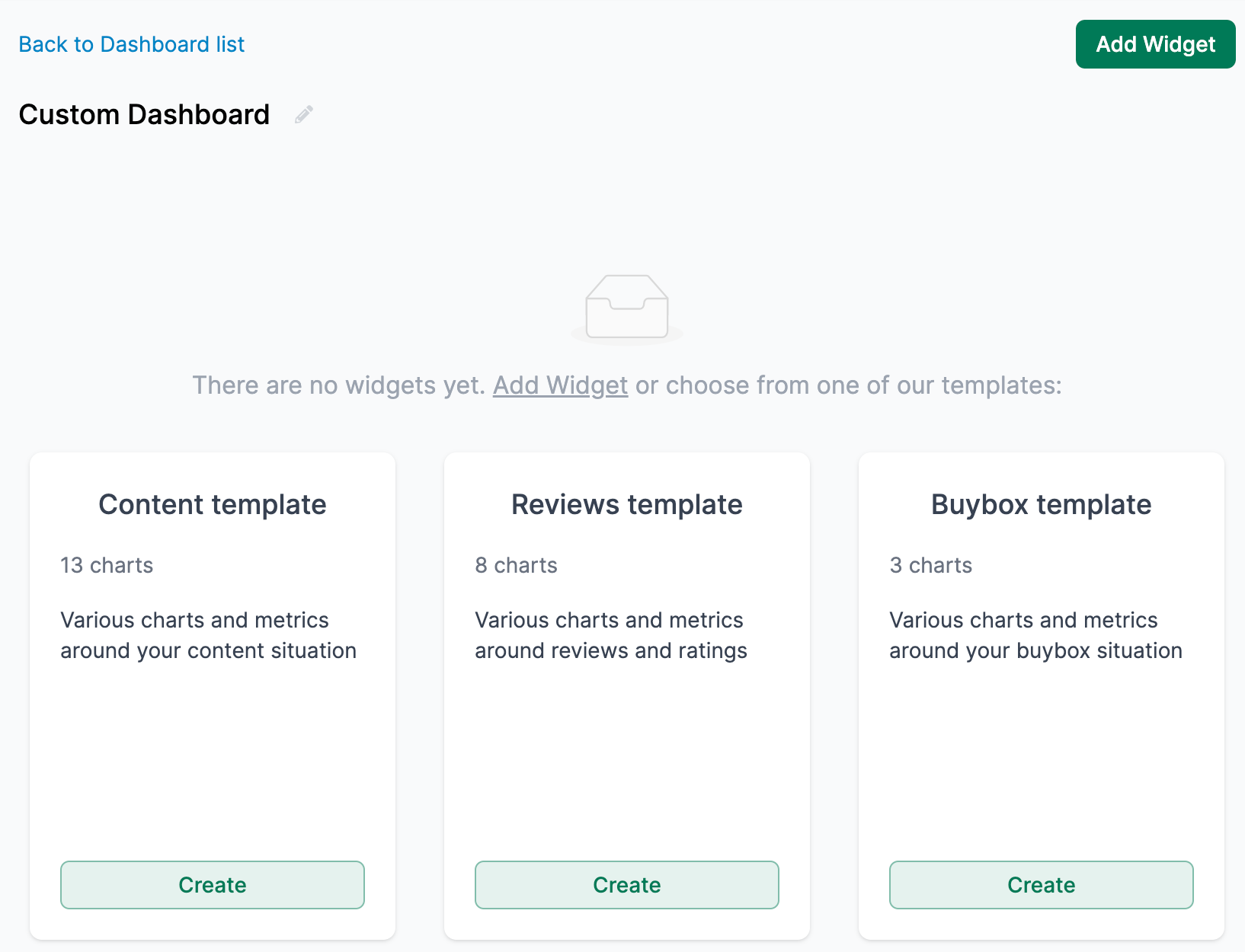 Custom Dashboards