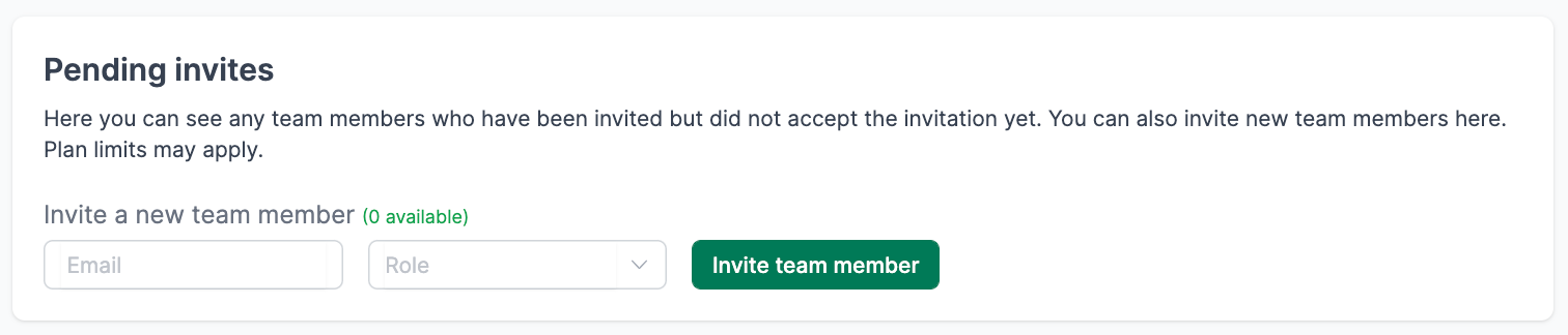 Invite team members in AMALYTIX