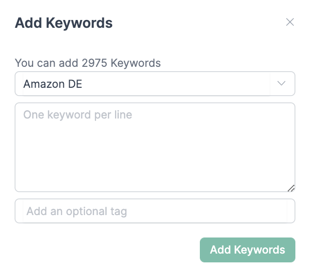 Add keywords in AMALYTIX