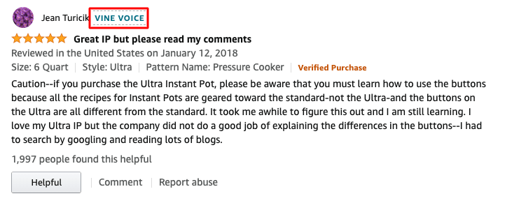 Image of an Amazon reviewer with several Amazon badges