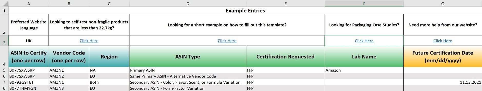 Vendors Enrollment Form