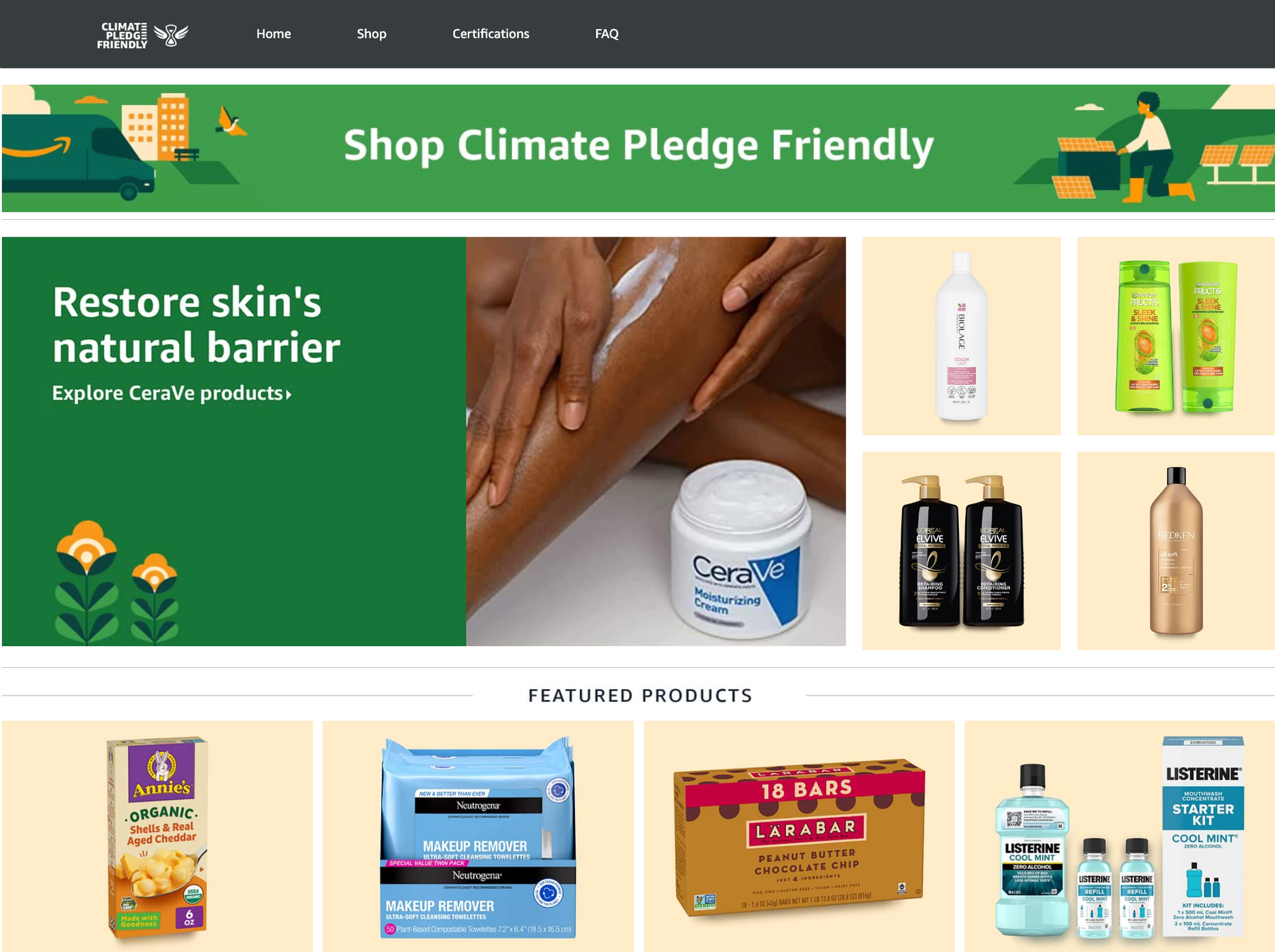 Amazon Climate Pledge Friendly Shop