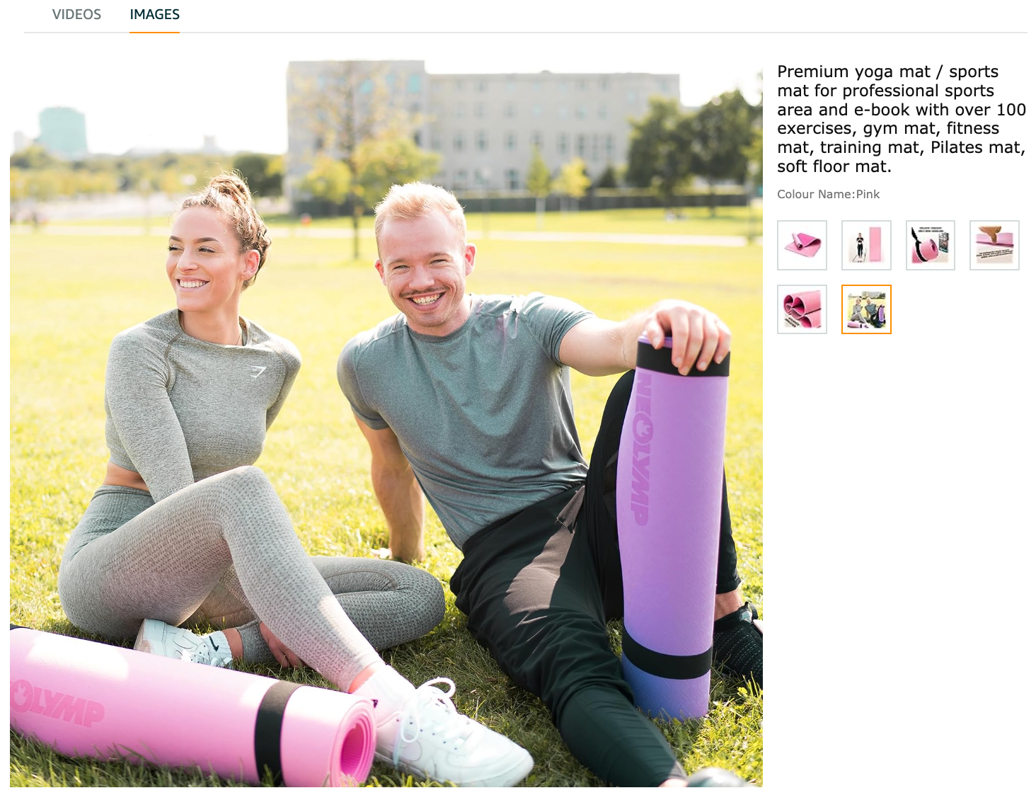 Figure 8: Alternative product image of a yoga mat, intended to convey a certain feeling and arouse emotions in potential customers
