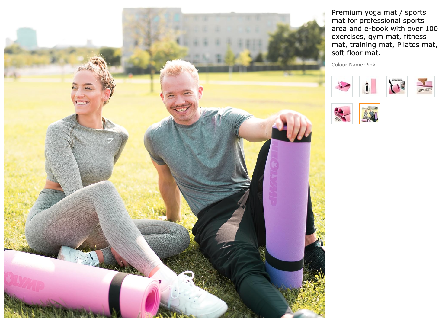 Figure 8: Alternative product image of a yoga mat, intended to convey a certain feeling and arouse emotions in potential customers