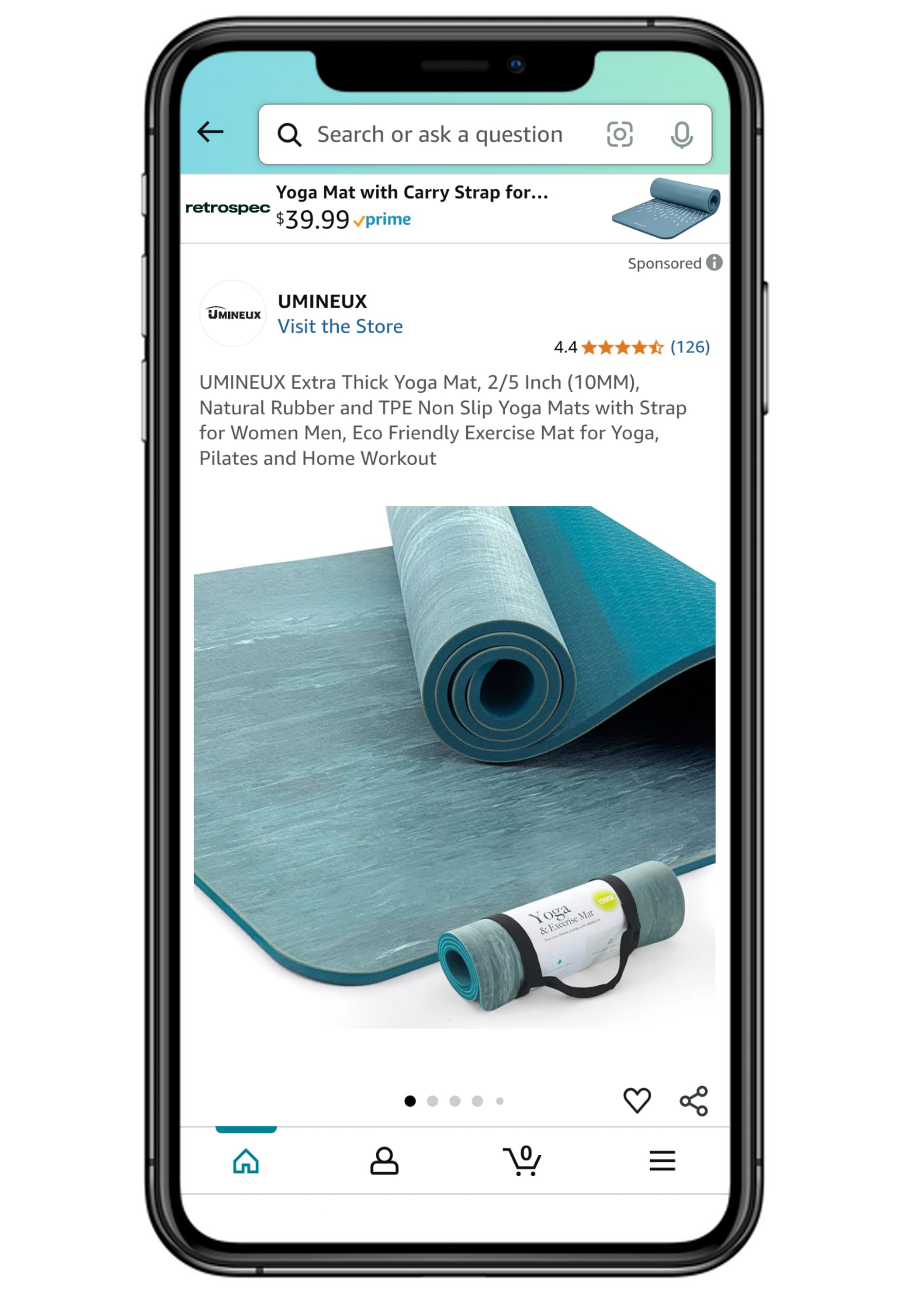 Figure 13: Mobile view above the fold