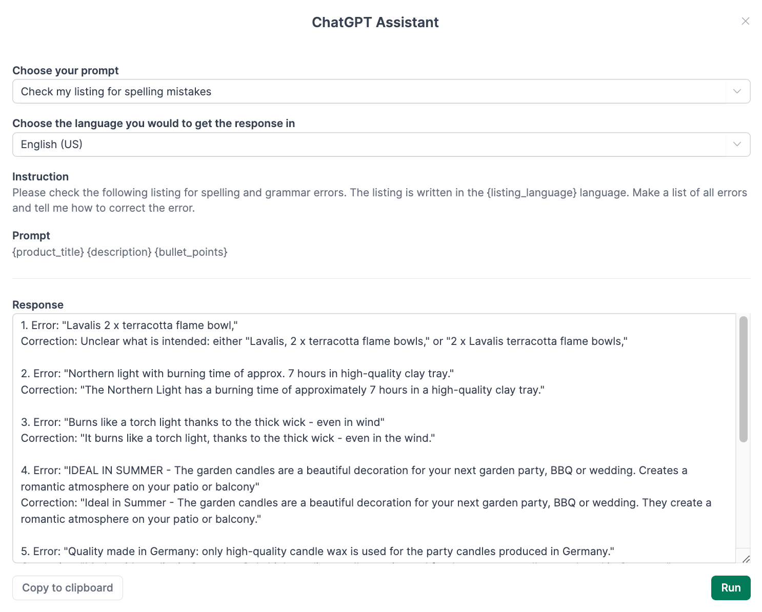 Amazon Listing Optimization with the ChatGPT Assistant in AMALYTIX