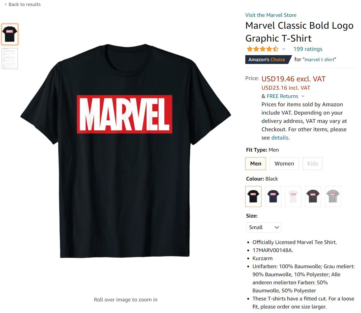 Marvel T-Shirt Amazon
