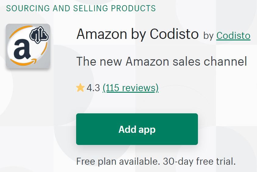 Amazon by Codisto Shopify App Store