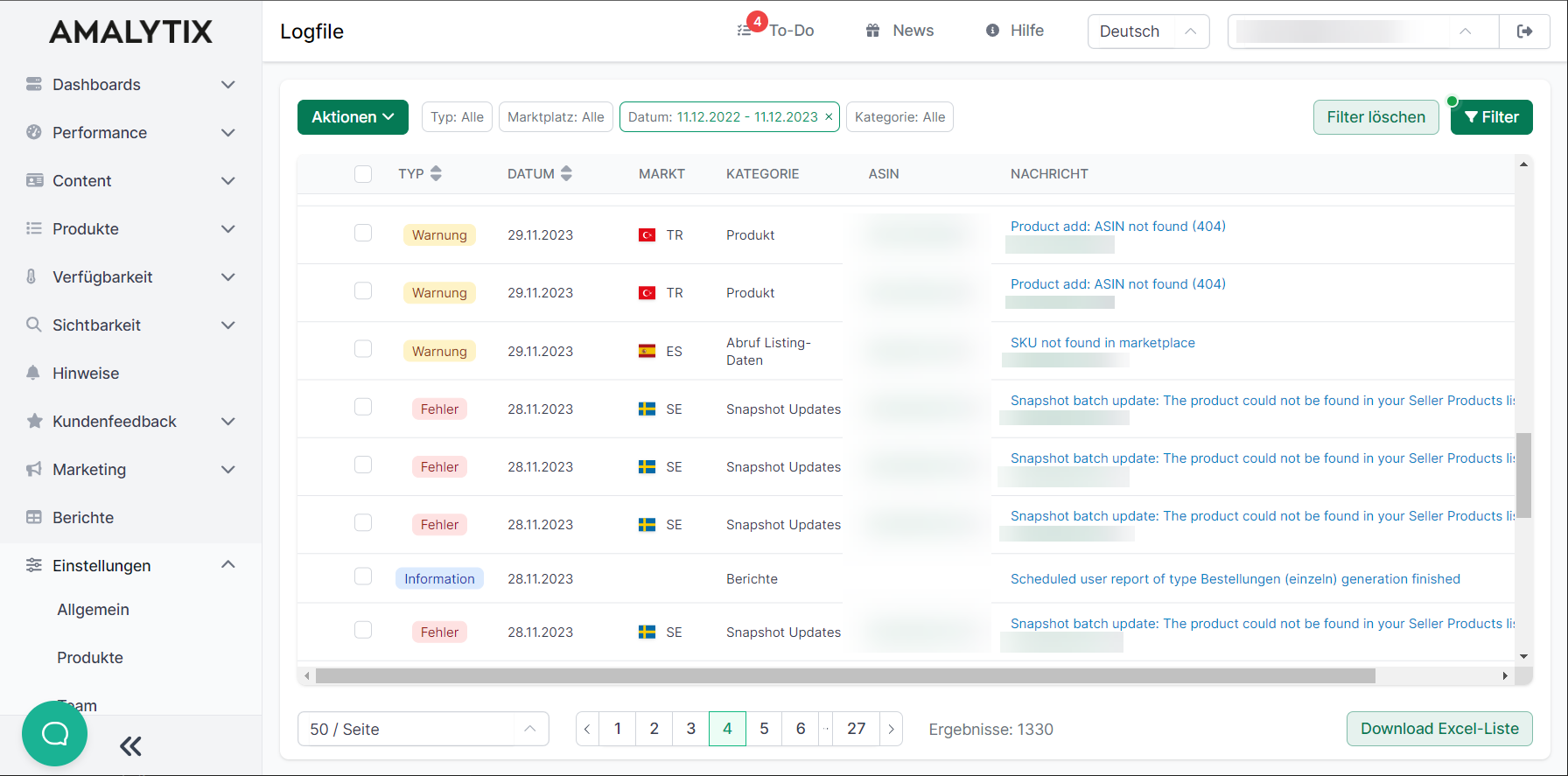 Ihr Logfile in AMALYTIX