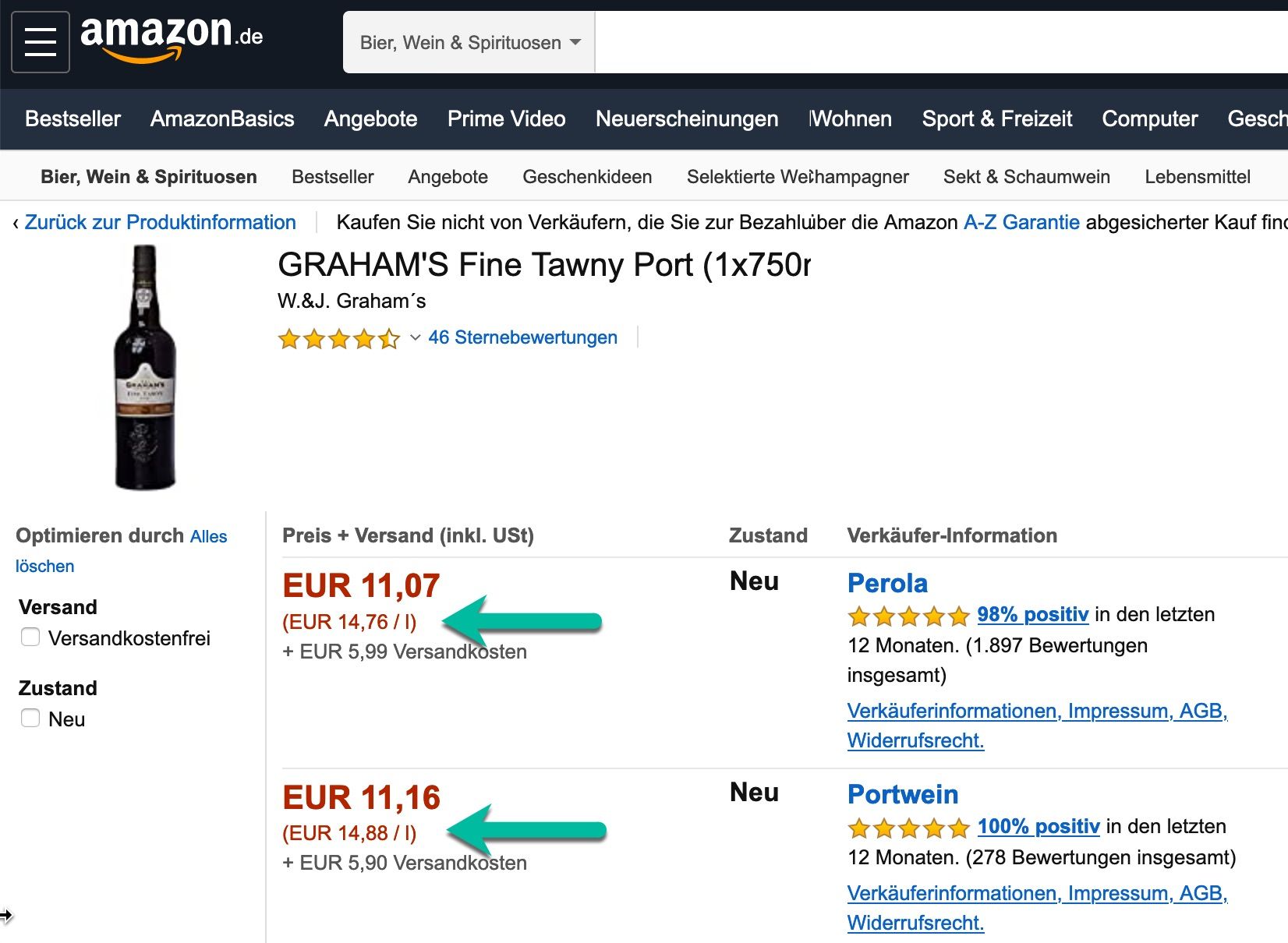 Amazon Grundpreisangabe