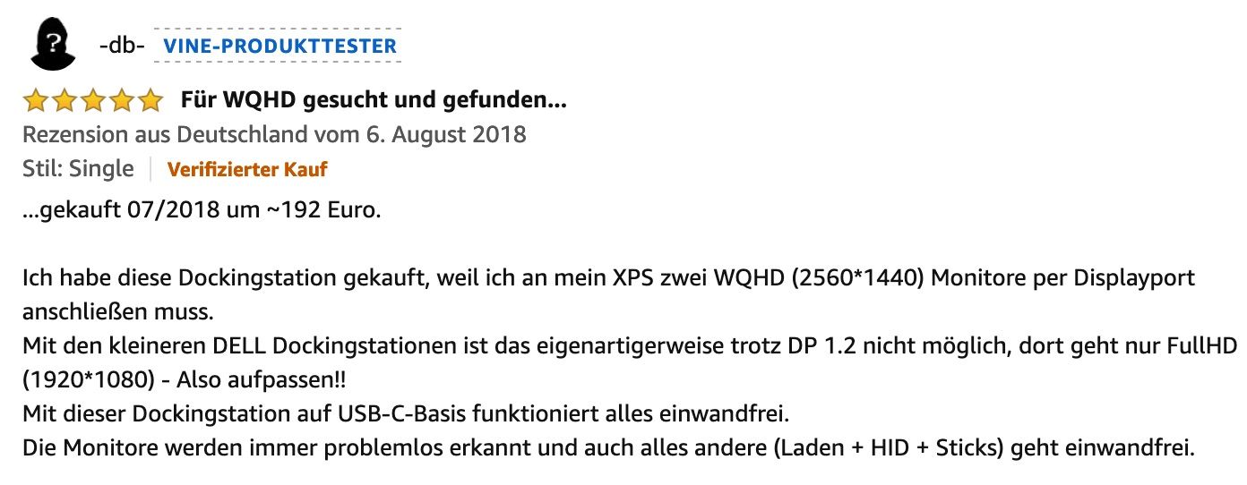 Amazon Hinweis Positive Rezension erhalten