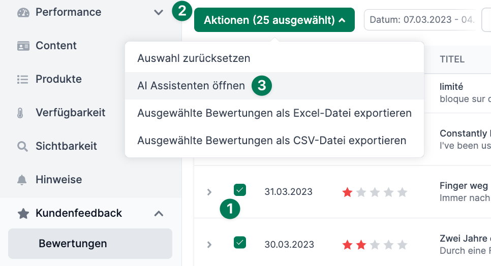 ChatGPT-Assistent in AMALYTIX