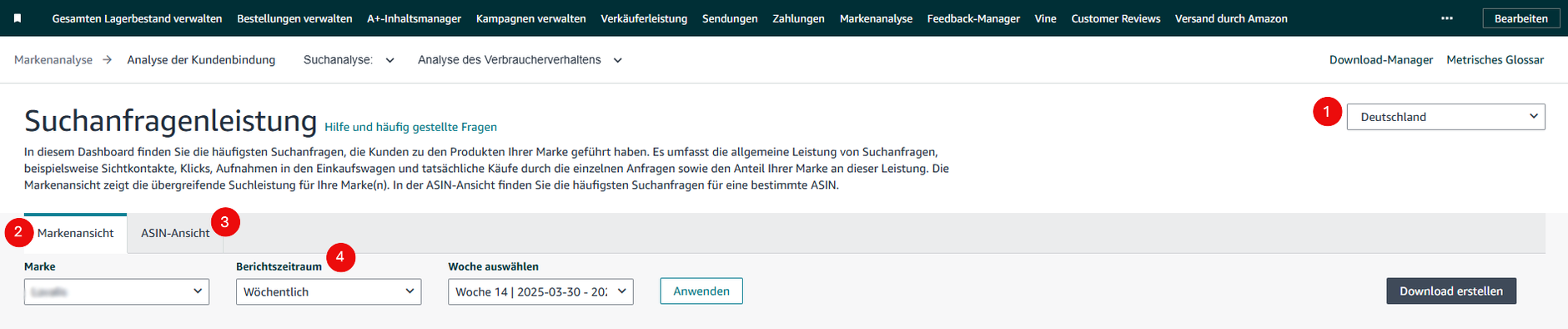 Filtermöglichkeiten