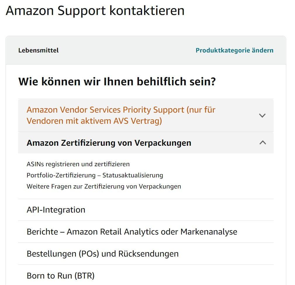 Amazon Zertifizierung von Verpackungen