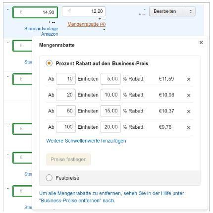 Business Preis Seller Central