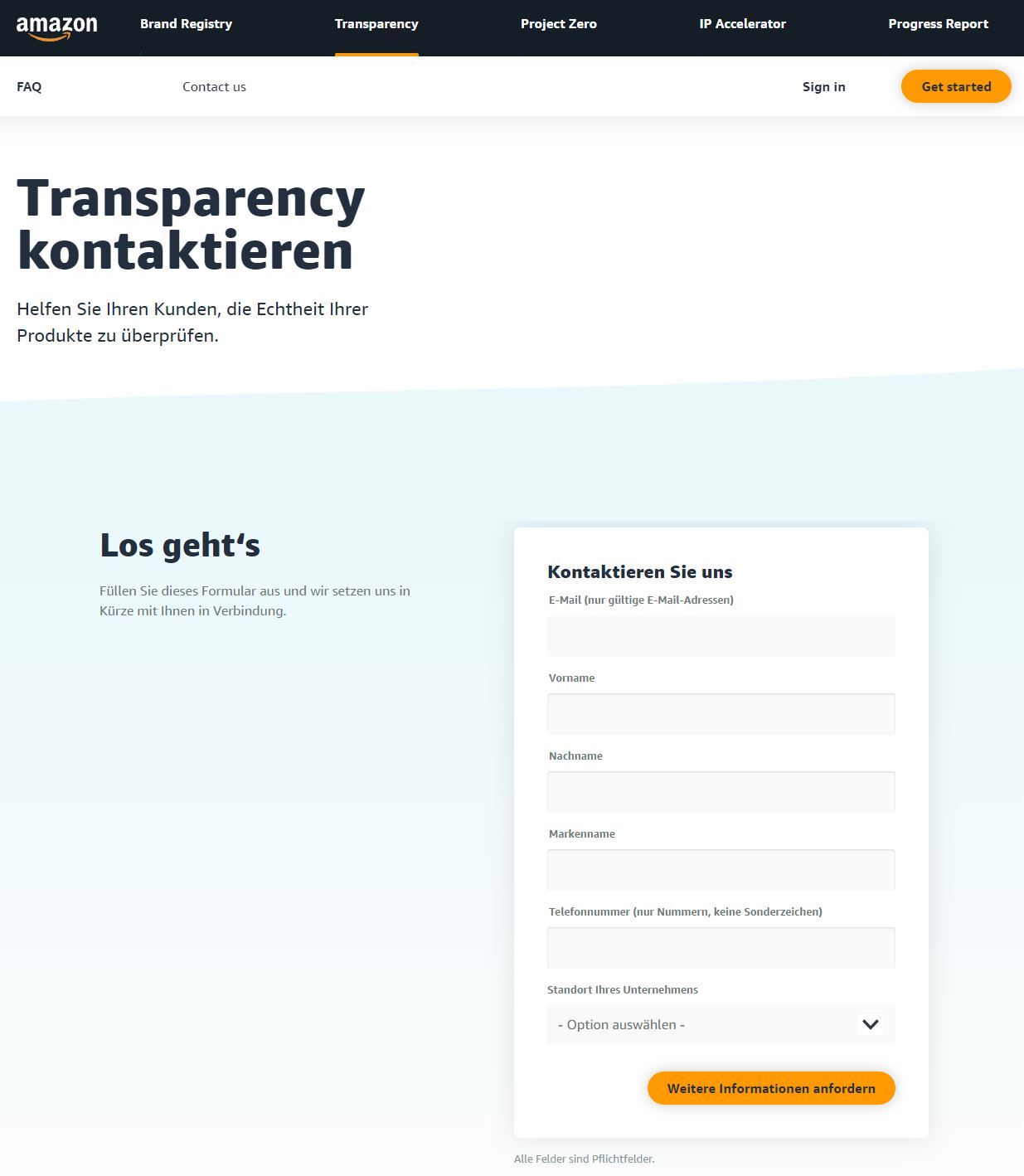 Amazon Transparency Programm