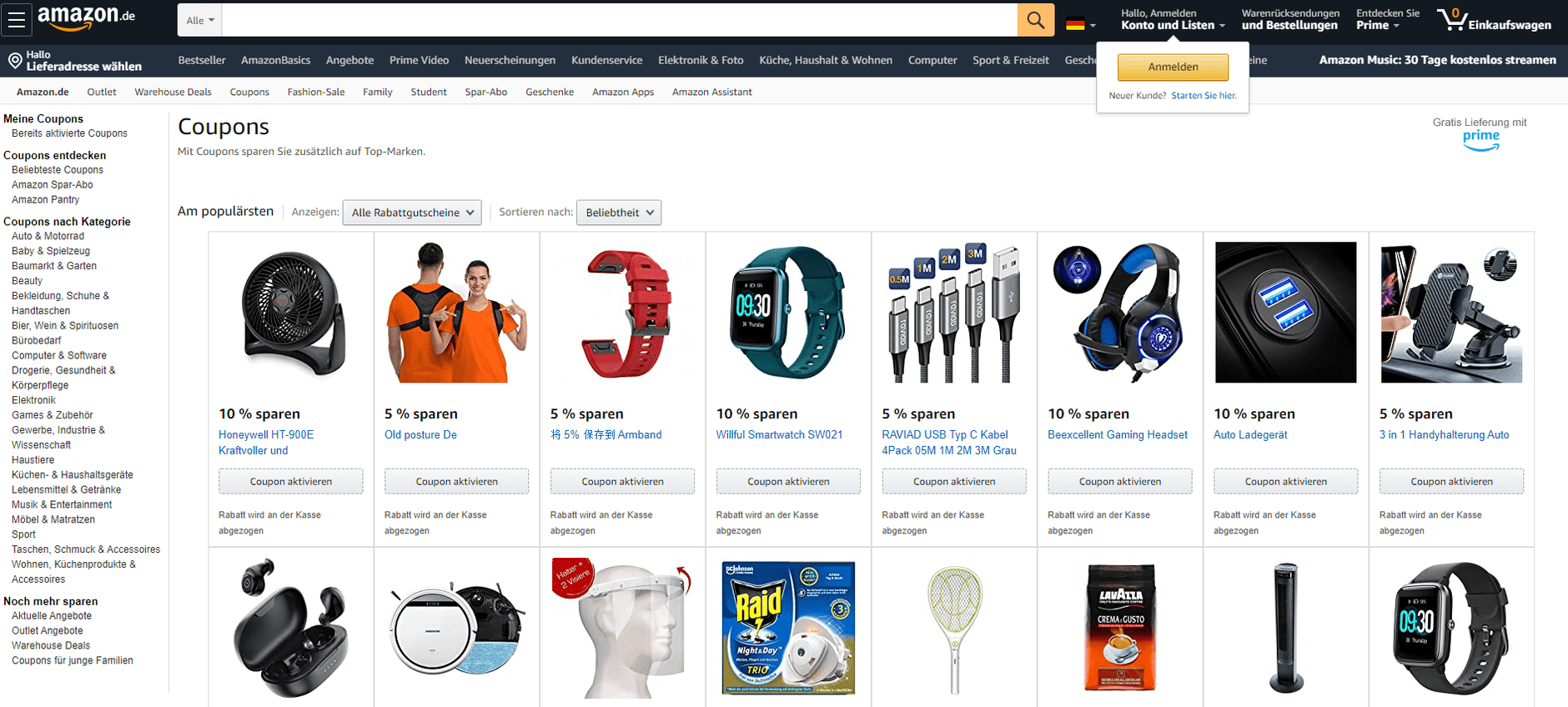 Amazon Coupon Website