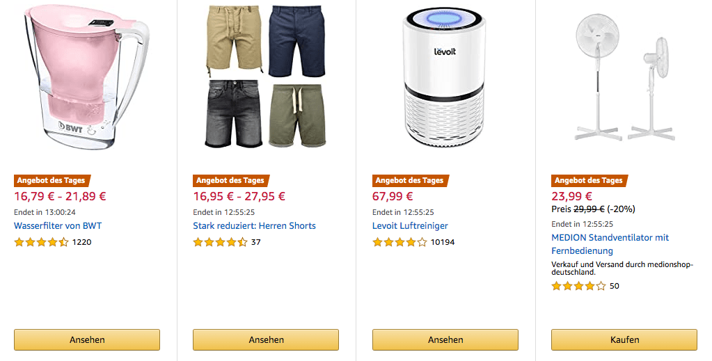 Label für Amazon Blitzangebote