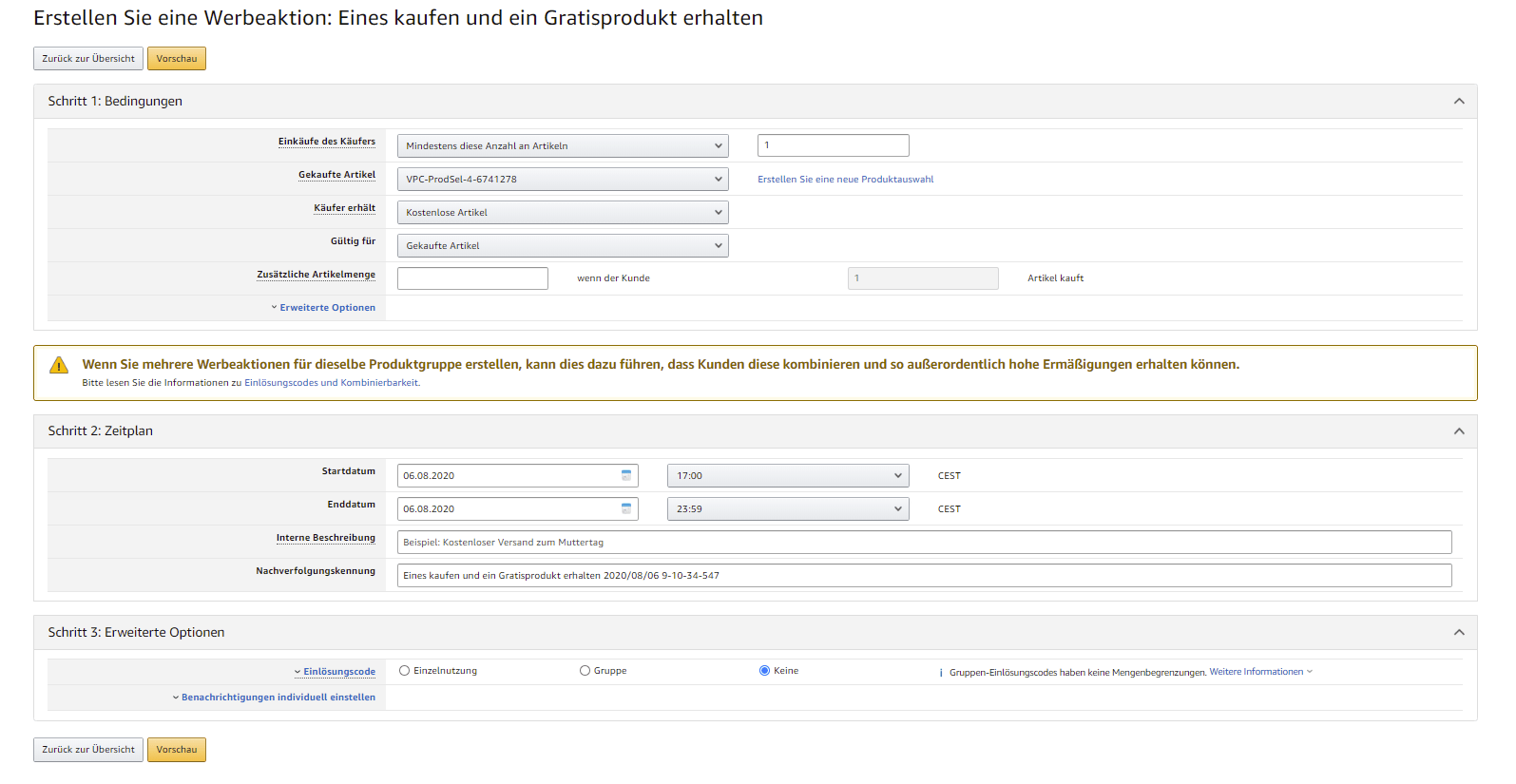 Eins Kaufen und ein Gratisprodukt erhalten