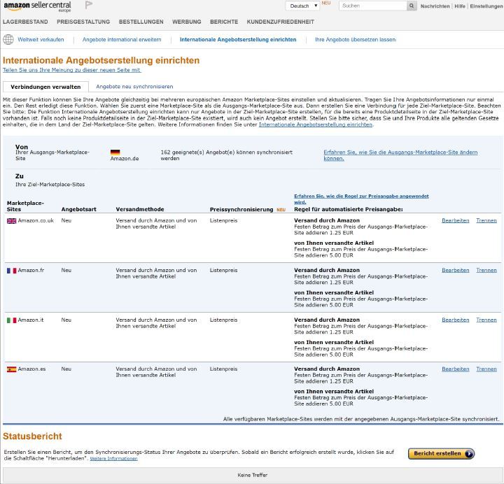 International Verkaufen auf amazon