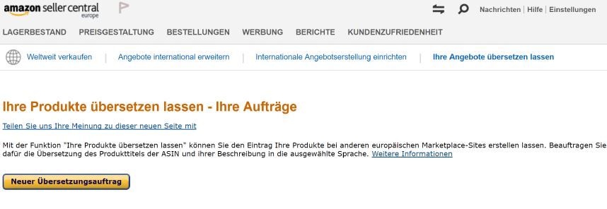 Amazon Wissen international verkaufen