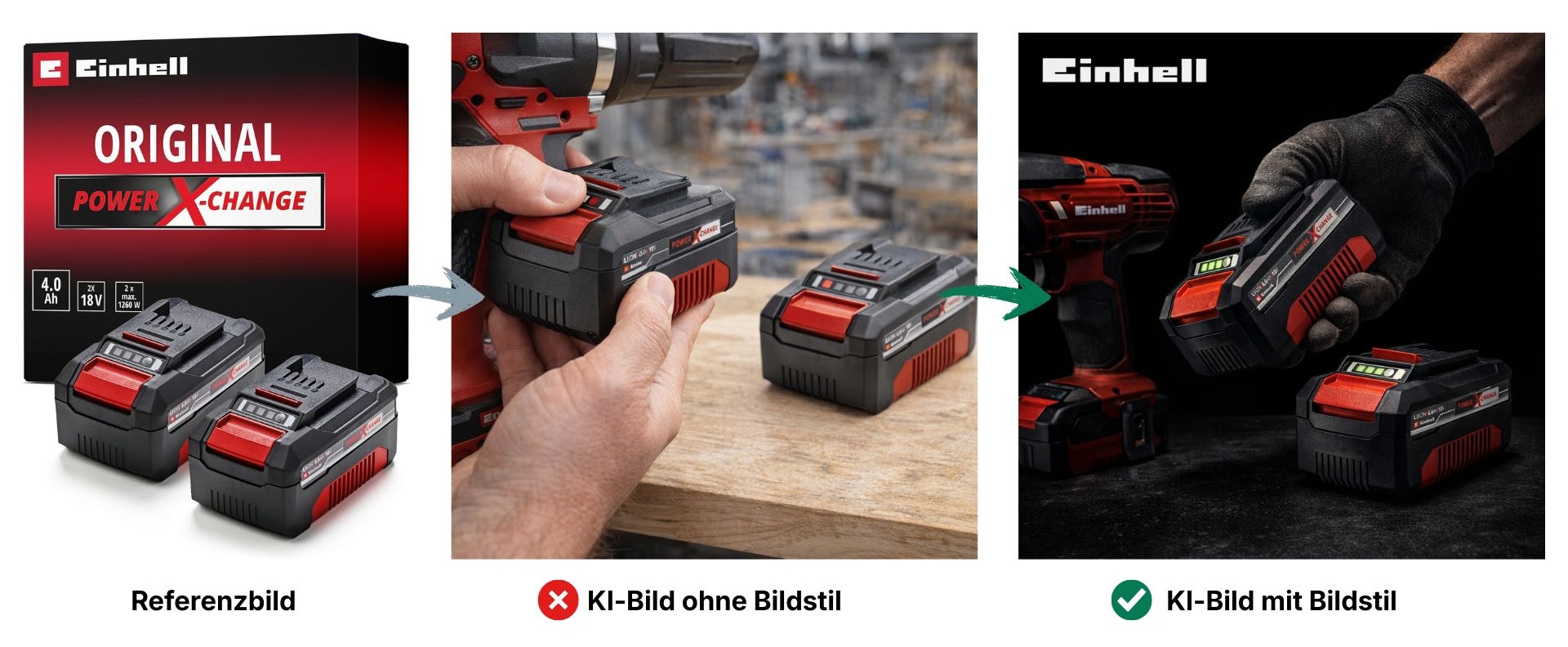 KI-Bilder ohne und mit Stilsteuerung