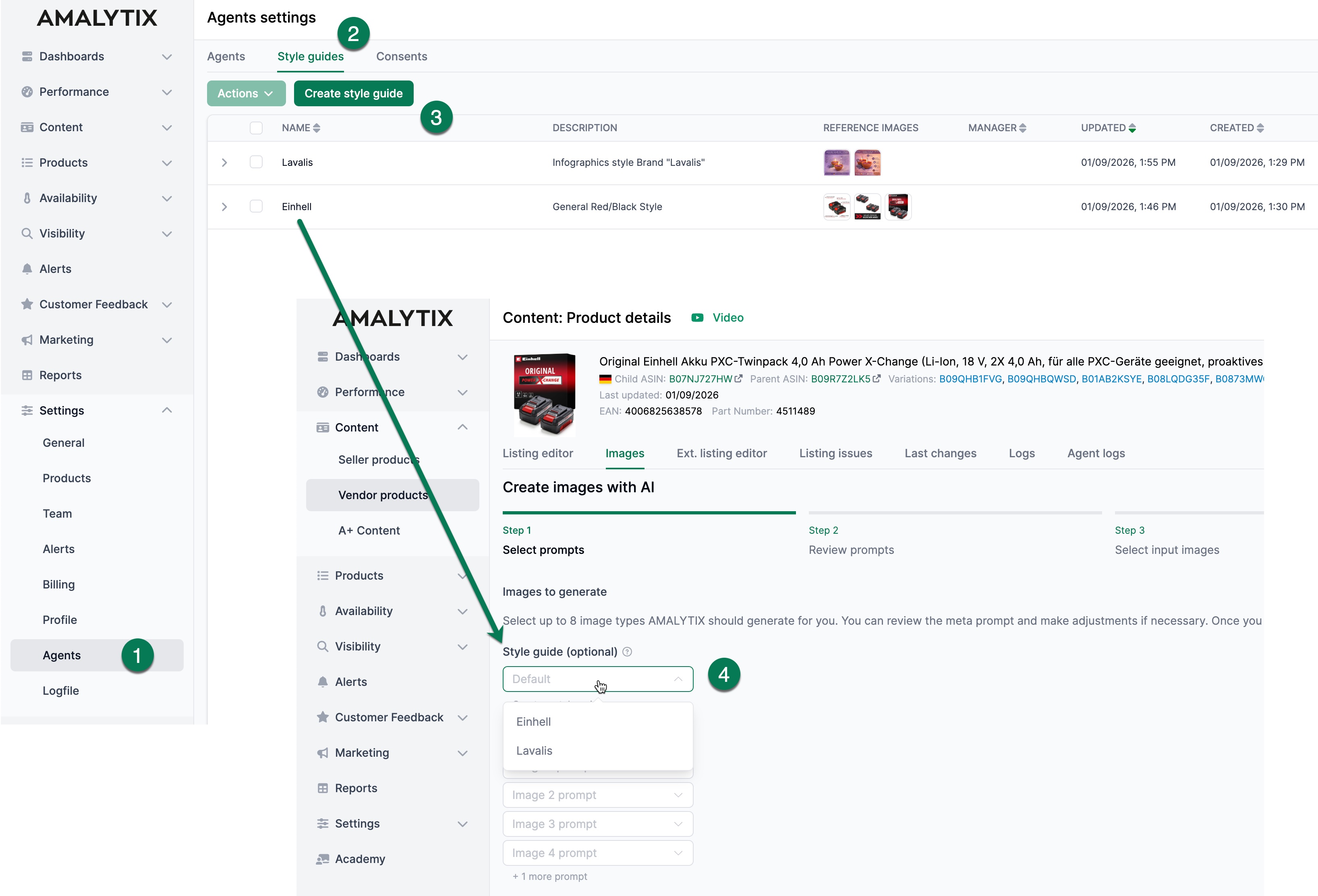 Style Guides in AMALYTIX