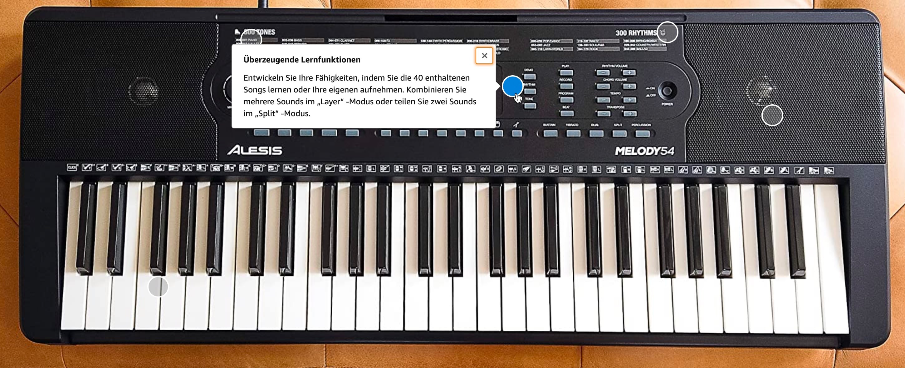A+ Premium Content Hotspot-Modul mit interaktiven Klickpunkten im Produktbild