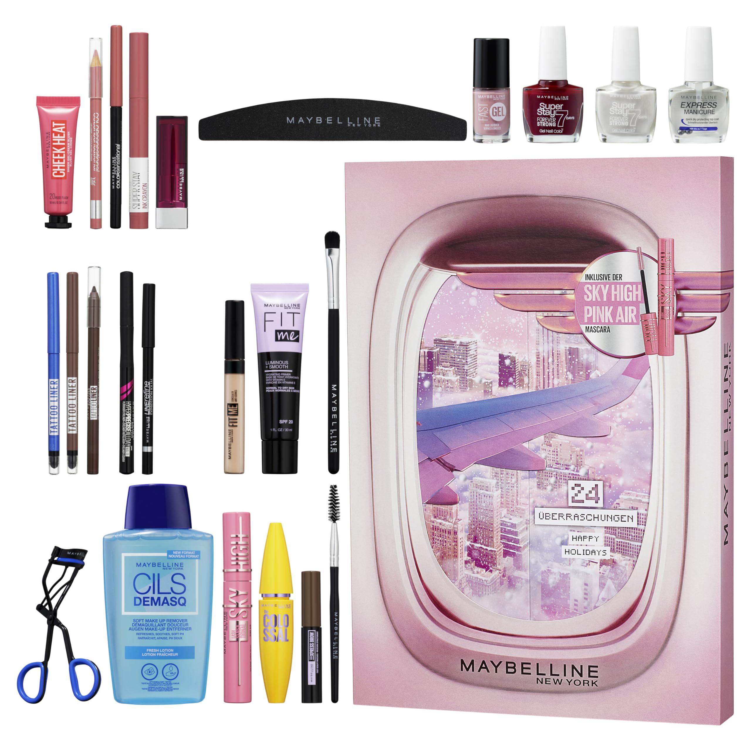 Maybelline New York Beauty Adventskalender 2024 mit Make-up Produkten