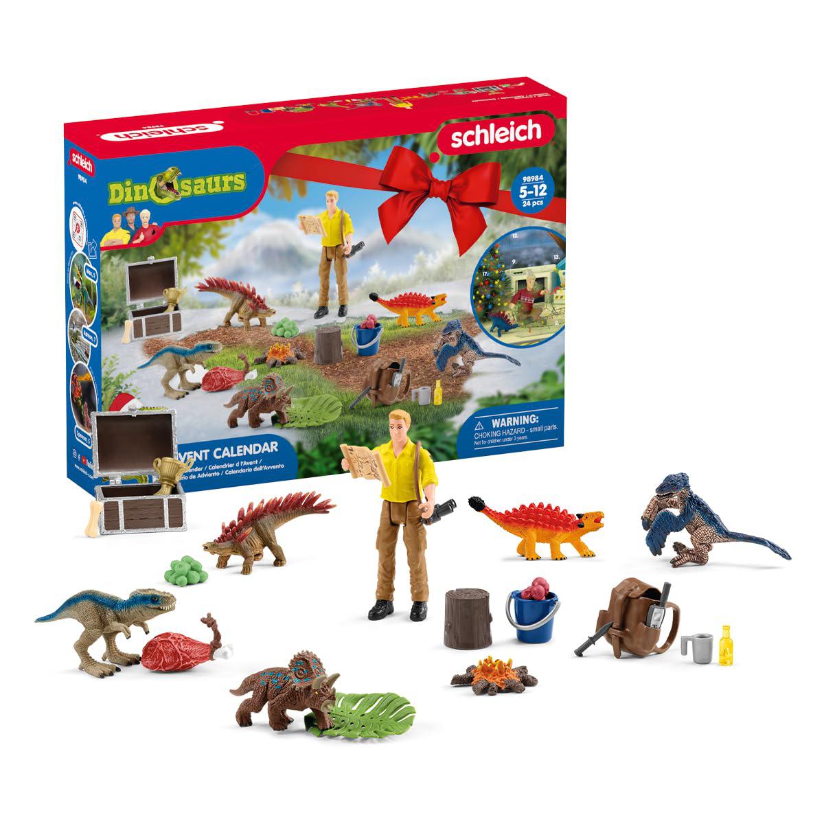 Schleich Dinosaurier Adventskalender 2023 mit Figuren und Schatzsuche