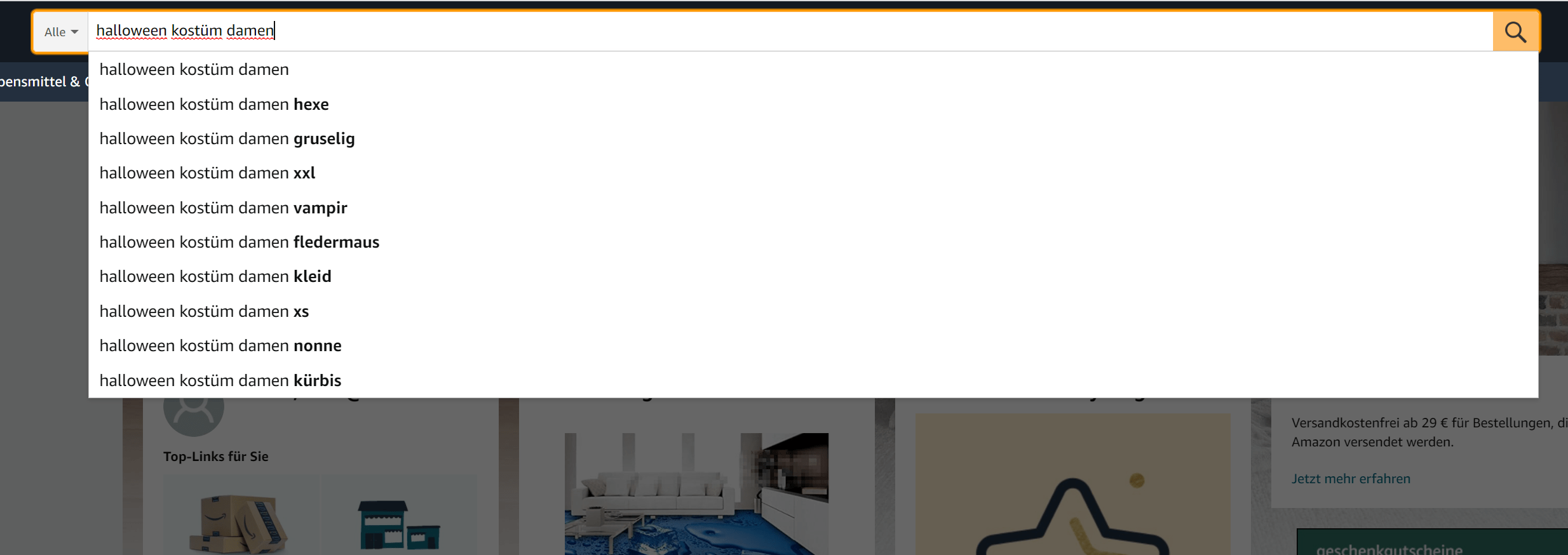 Amazon Movers / Shakers Suchbegriffe KW 43