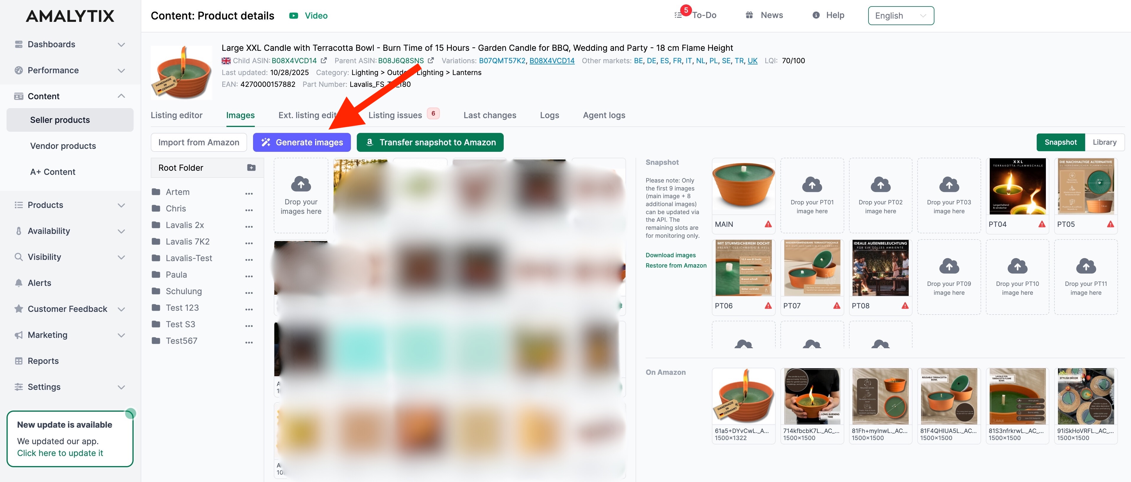 Agent for product images