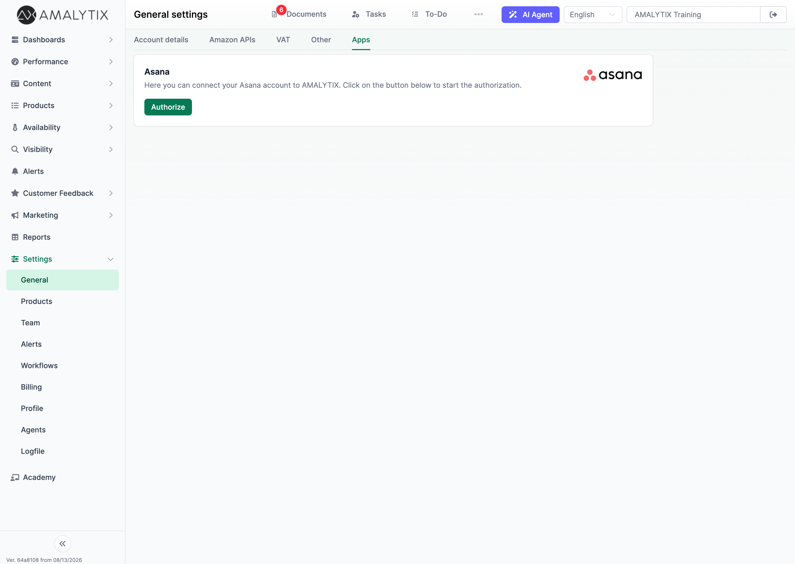 Connect AMALYTIX with other apps