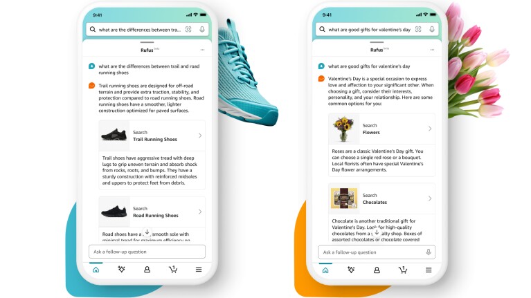 Amazon Rufus AI shopping assistant interface for conversational product discovery