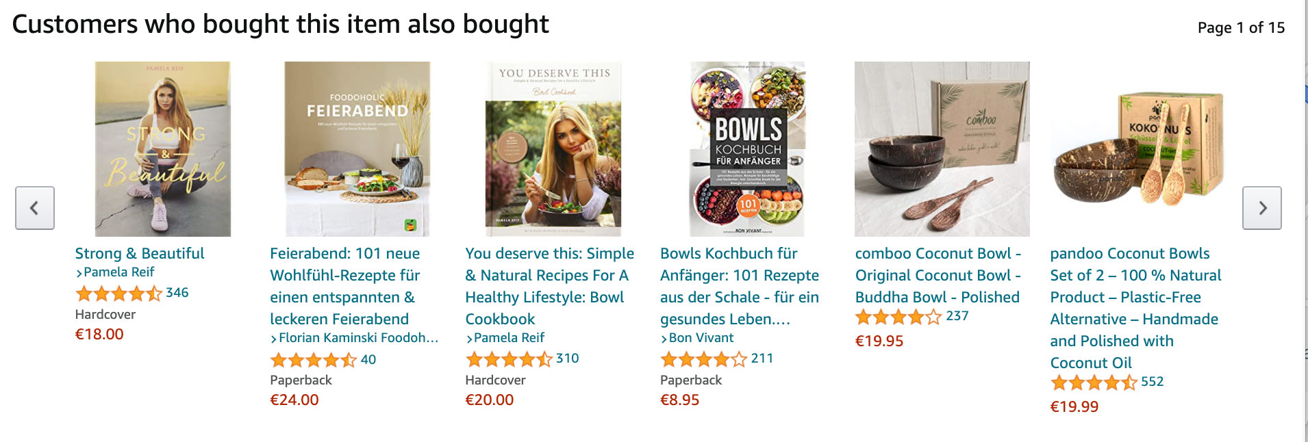 Amazon product page showing frequently bought together recommendations for cross-selling