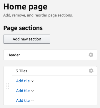 Amazon Brand Store - Add page sections