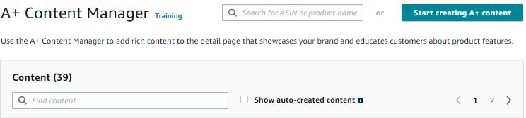 Create A+ content