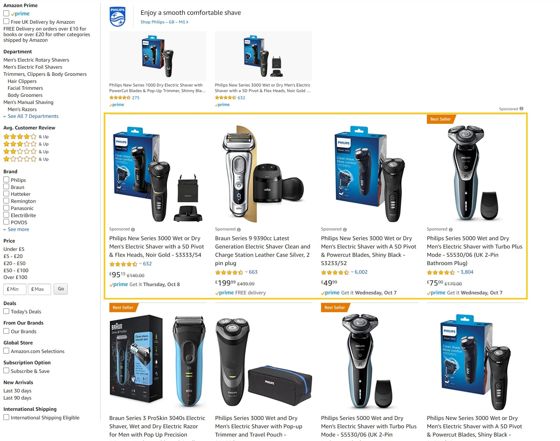 Keyword-based targeting for sponsored products ads