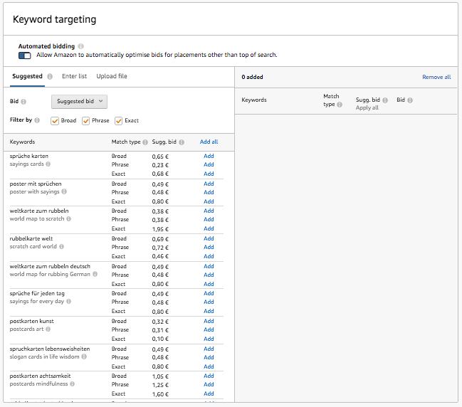  Keyword targeting for sponsored brands ads