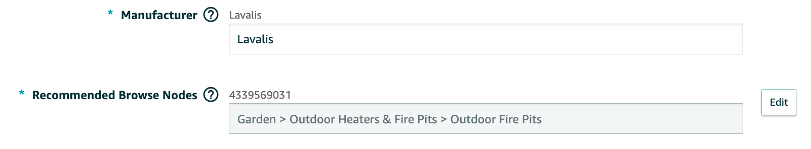 Change search path in Seller Central