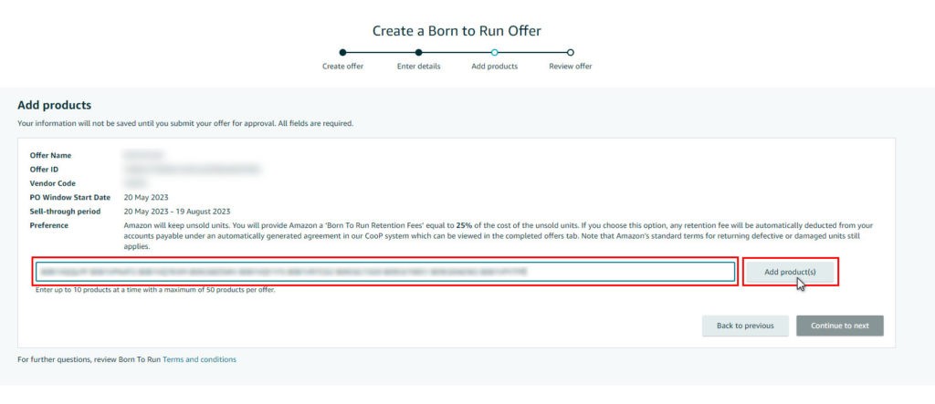 Step 3: Create a Born to run offer