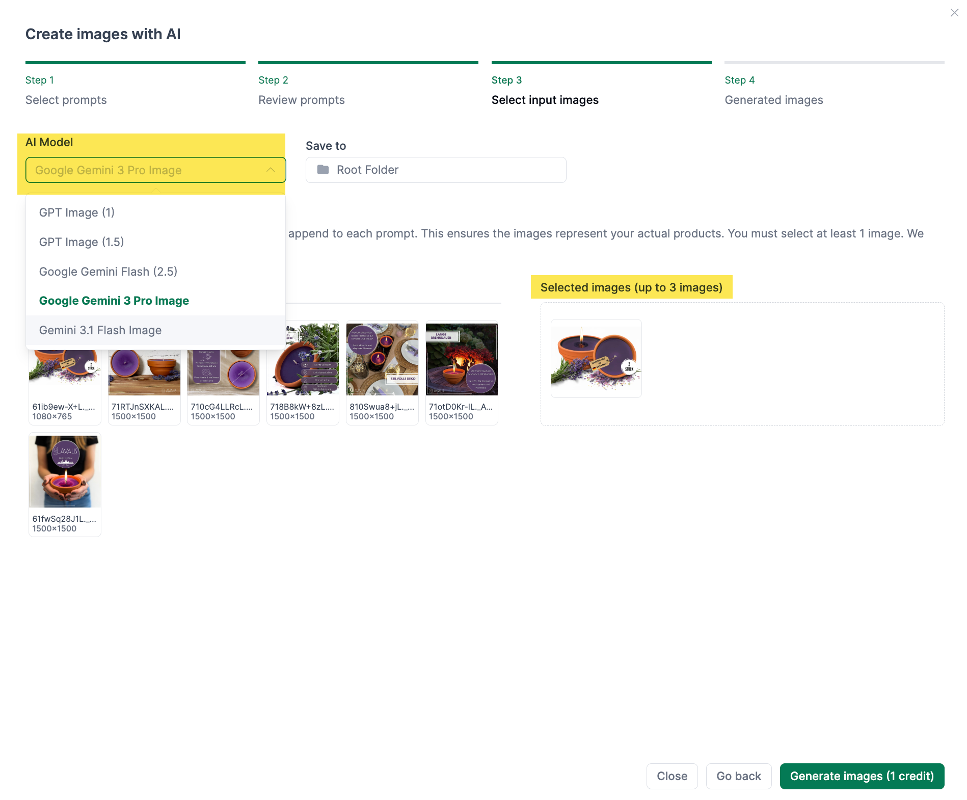 Agent für Produktbilder - Prozess