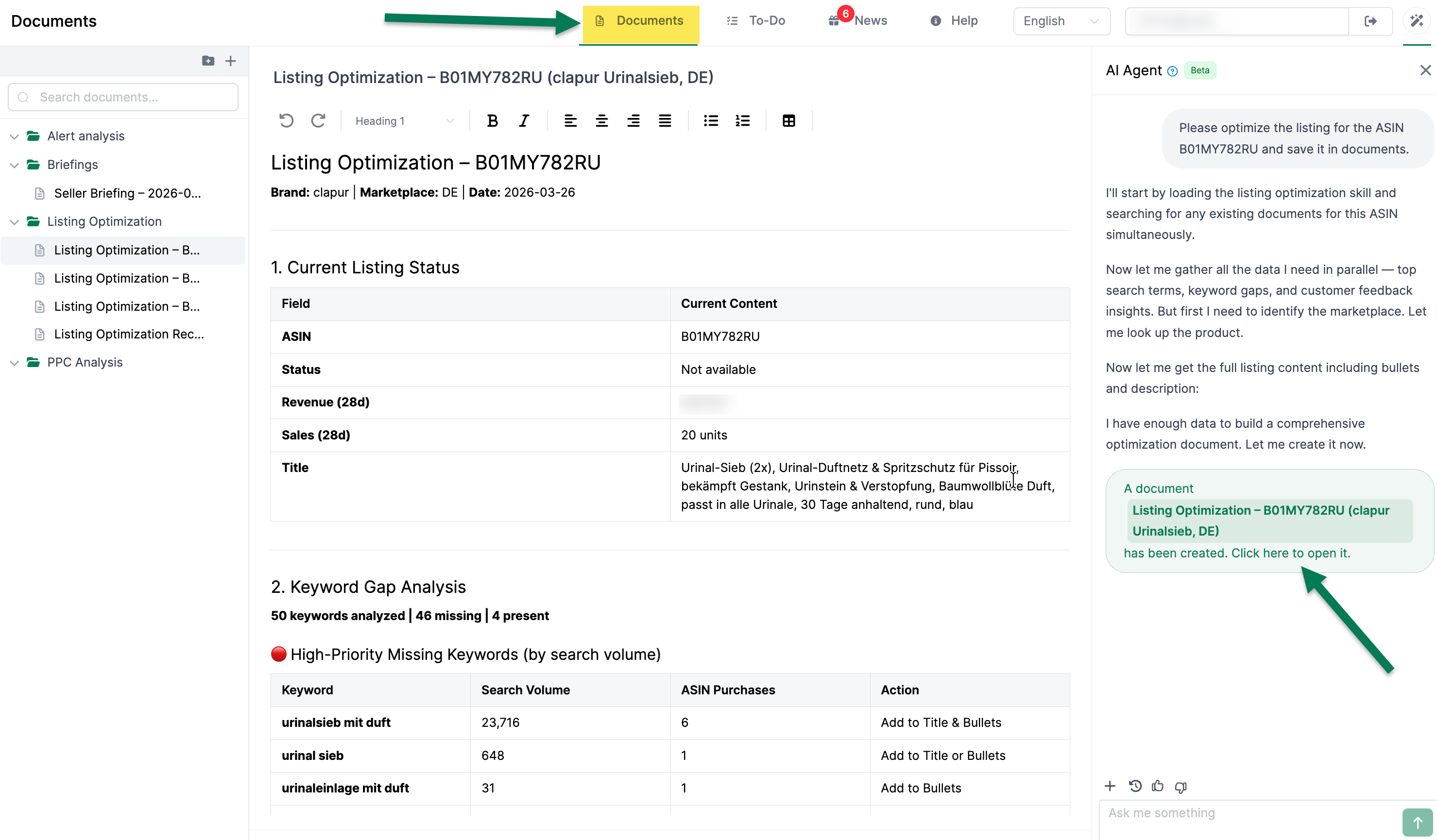 Dokumente in AMALYTIX