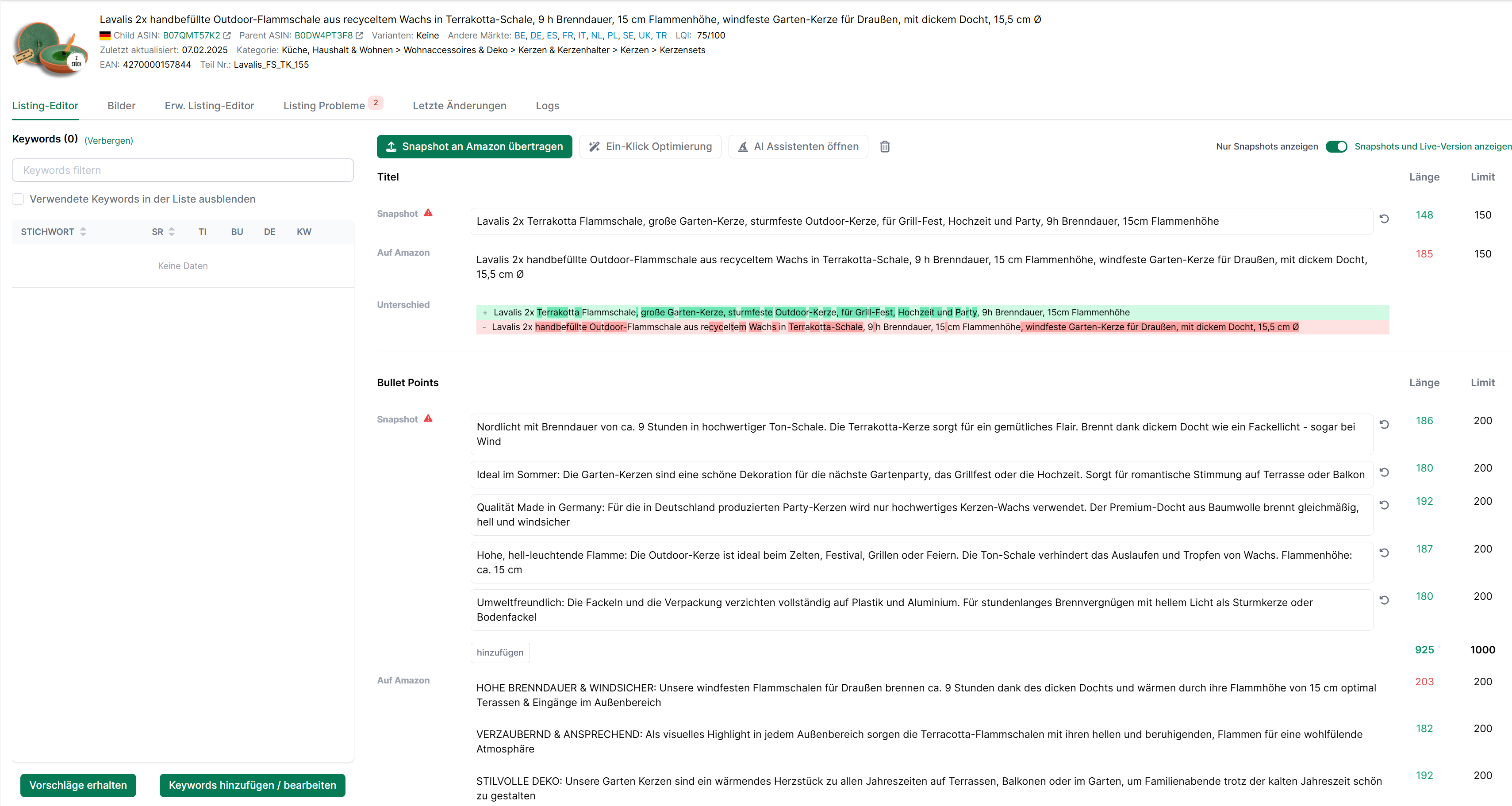 Amalytix Content Produktdetailseite